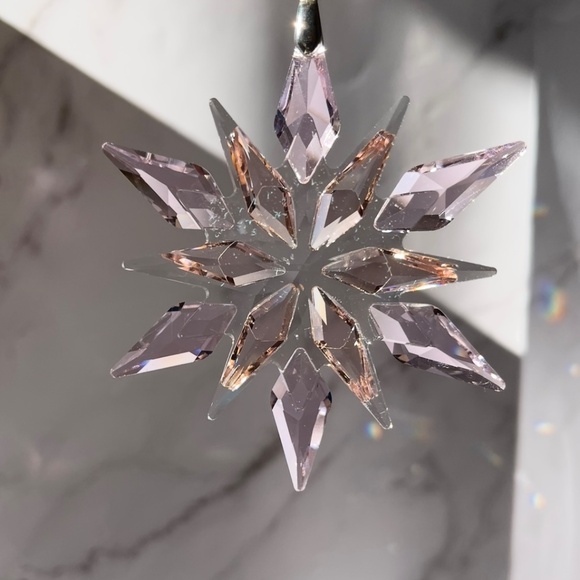 Crystal Snowflake Sun Catcher Christmas Tree Decor Czech Bohemia Crystal Gift - Picture 8 of 15